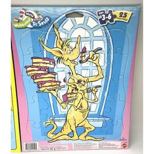 Dr SEUSS Frame Tray Puzzle 25 Piece Cardboard Mattel Vintage 1997